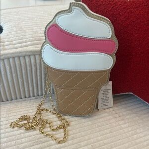 Fashion Nova Pink and White Crossbody Bag